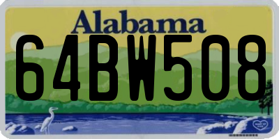 AL license plate 64BW508