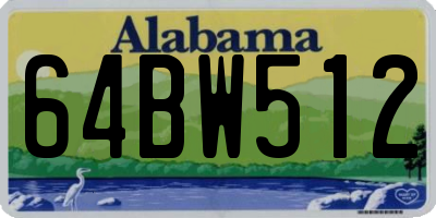 AL license plate 64BW512