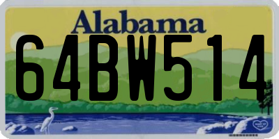 AL license plate 64BW514