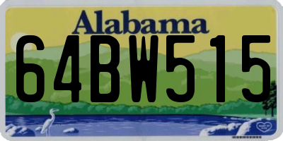 AL license plate 64BW515