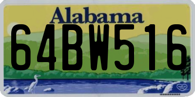 AL license plate 64BW516