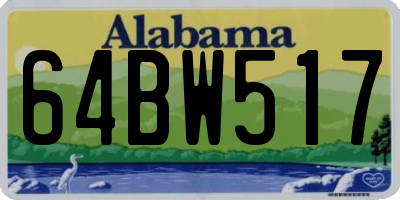 AL license plate 64BW517