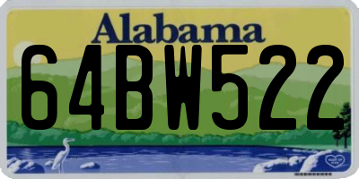 AL license plate 64BW522