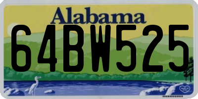 AL license plate 64BW525