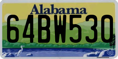 AL license plate 64BW530