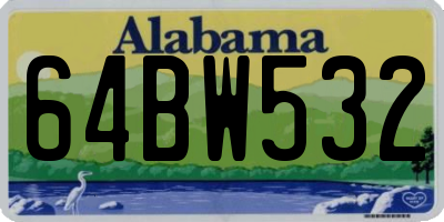 AL license plate 64BW532