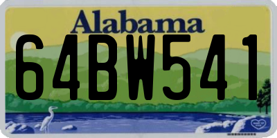 AL license plate 64BW541