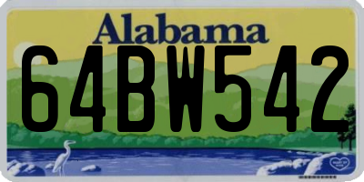 AL license plate 64BW542