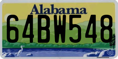 AL license plate 64BW548
