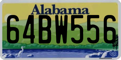 AL license plate 64BW556