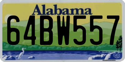 AL license plate 64BW557
