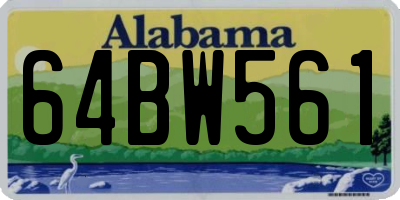 AL license plate 64BW561