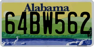 AL license plate 64BW562