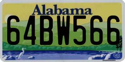AL license plate 64BW566