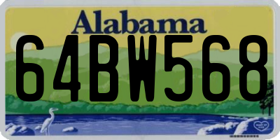 AL license plate 64BW568