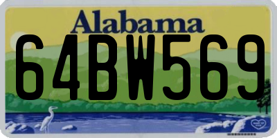 AL license plate 64BW569