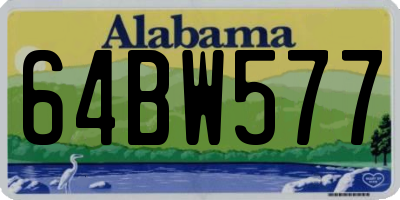 AL license plate 64BW577
