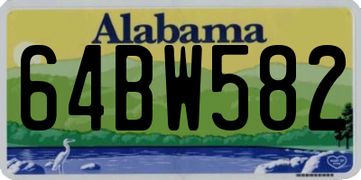 AL license plate 64BW582