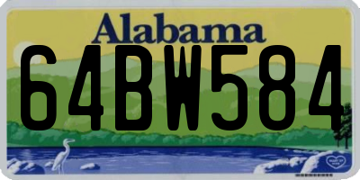 AL license plate 64BW584