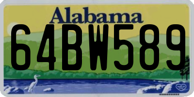 AL license plate 64BW589