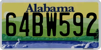 AL license plate 64BW592