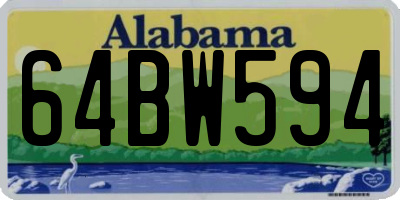 AL license plate 64BW594