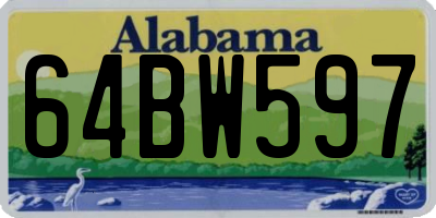 AL license plate 64BW597