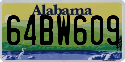 AL license plate 64BW609