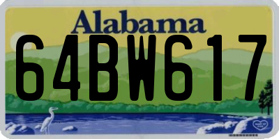 AL license plate 64BW617