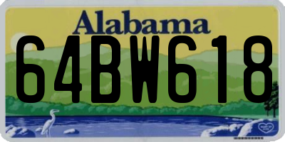 AL license plate 64BW618