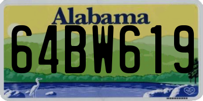 AL license plate 64BW619