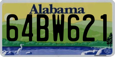 AL license plate 64BW621