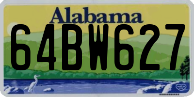 AL license plate 64BW627