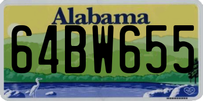 AL license plate 64BW655