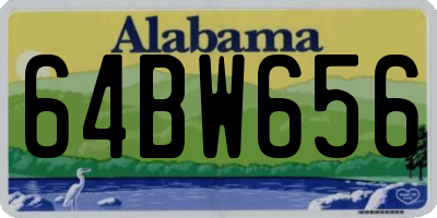 AL license plate 64BW656