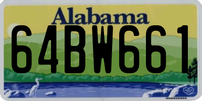 AL license plate 64BW661