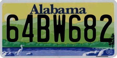 AL license plate 64BW682