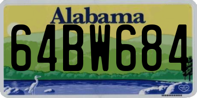 AL license plate 64BW684