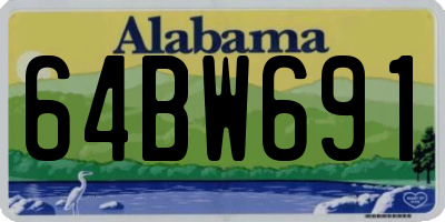 AL license plate 64BW691