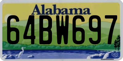 AL license plate 64BW697