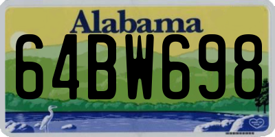 AL license plate 64BW698