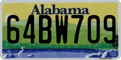 AL license plate 64BW709