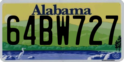 AL license plate 64BW727