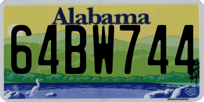 AL license plate 64BW744