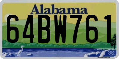 AL license plate 64BW761