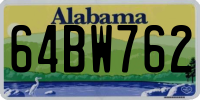AL license plate 64BW762