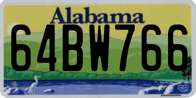 AL license plate 64BW766