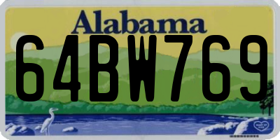 AL license plate 64BW769