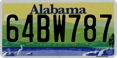AL license plate 64BW787