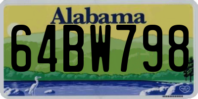 AL license plate 64BW798